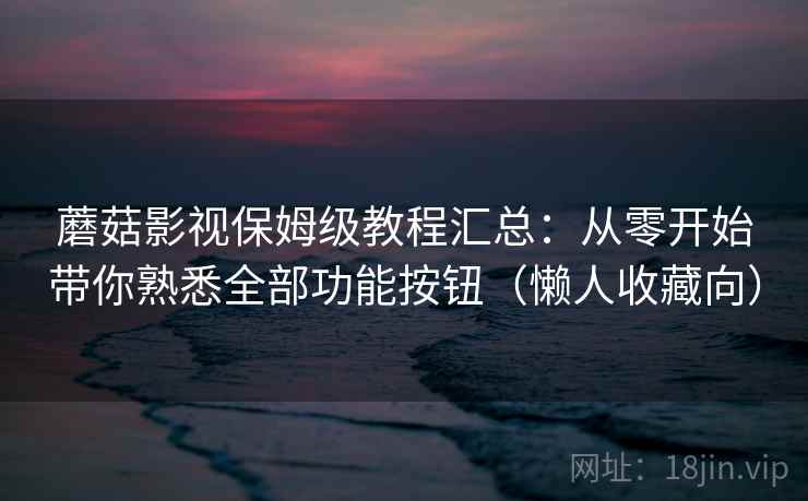 蘑菇影视保姆级教程汇总:从零开始带你熟悉全部功能按钮(懒人收藏向) 蘑菇影视保姆级教程汇总:从零开始带你熟悉全部功能按钮(懒人收藏向)