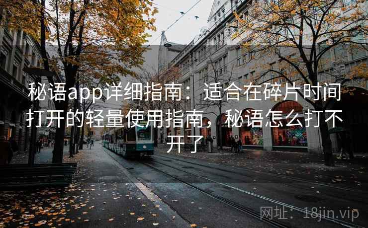 秘语app详细指南：适合在碎片时间打开的轻量使用指南，秘语怎么打不开了
