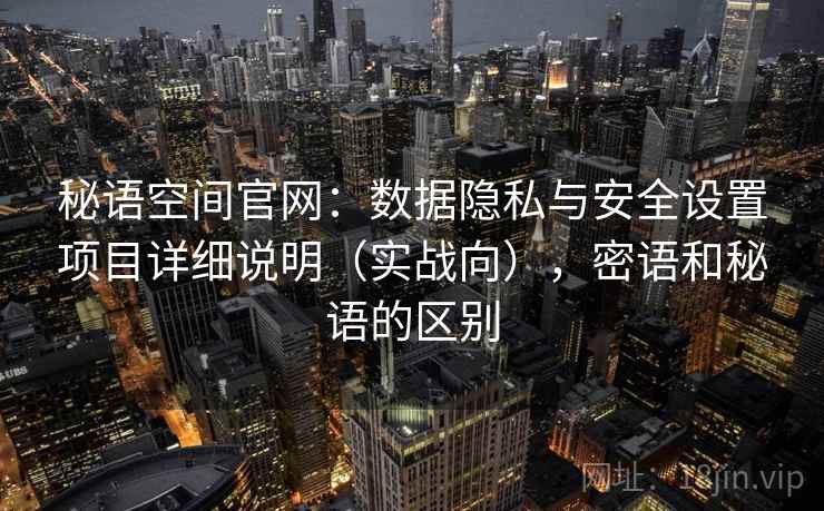 秘语空间官网：数据隐私与安全设置项目详细说明（实战向），密语和秘语的区别