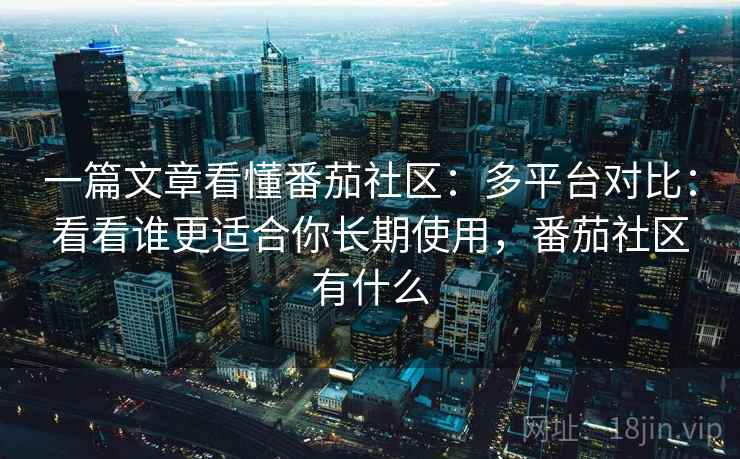 一篇文章看懂番茄社区：多平台对比：看看谁更适合你长期使用，番茄社区有什么